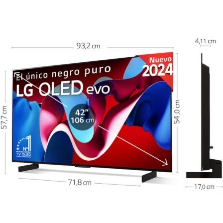 LG OLED42C45LA TV OLED evo AI C4 42 pulg. 4K UHD Smart TV webOS 24